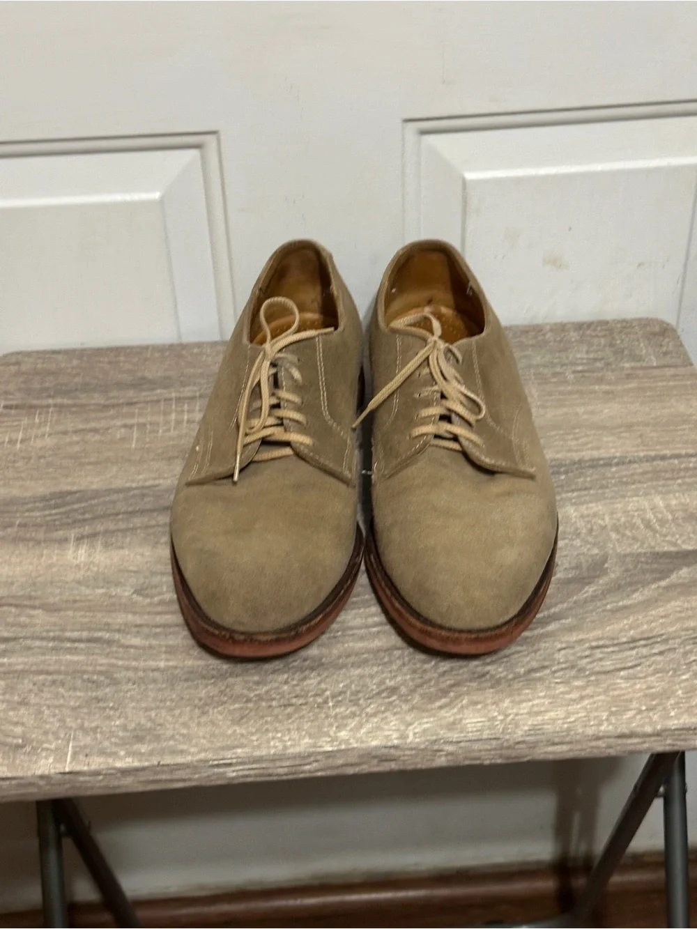 Cole Haan Shoes Mens 10.5 Brown Suede Derby Oxford Dress Casual Red Sole Lace Up